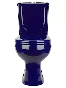 Унитаз-компакт Оскольская керамика Ирида 40355130402 синий, с крышкой