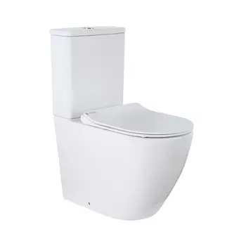 Унитаз-компакт безободковый Azario Grado AZ-2141 38 см, с крышкой микролифт, белый