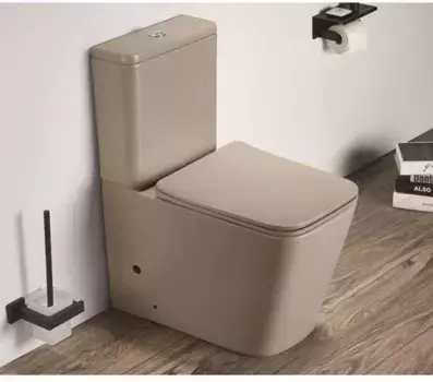 Унитаз-компакт CeramaLux 2170AXMC с сиденьем микролифт, капучино матовый