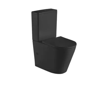 Унитаз-компакт CeramaLux 2179MB с сиденьем микролифт, черный матовый