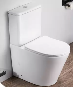 Унитаз-компакт CeramaLux 2179XMW с сиденьем микролифт, белый матовый