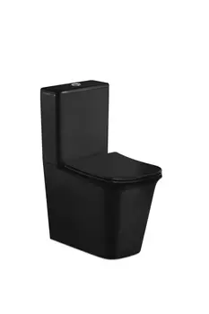 Унитаз-компакт Ceruttispa Arno MB CT9827 безободковый, с сиденьем микролифт, черный матовый