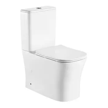 Унитаз-компакт напольный Azario Anteo Square AZ-1218A безободковый, с крышкой микролифт, белый