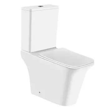 Унитаз-компакт напольный Azario Avero AZ-1213A-G безободковый, с крышкой микролифт, белый