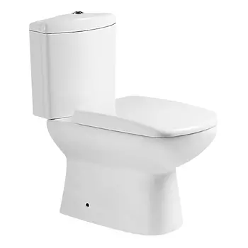 Унитаз-компакт напольный Azario Elana AZ-234 безободковый, с крышкой микролифт, белый