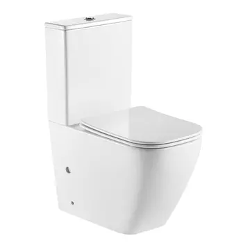 Унитаз-компакт напольный Azario Levanto AZ-1228A безободковый, с крышкой микролифт, белый