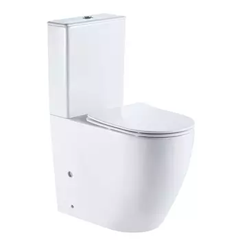 Унитаз-компакт напольный Azario Mirada AZ-1289A безободковый, с крышкой микролифт, белый