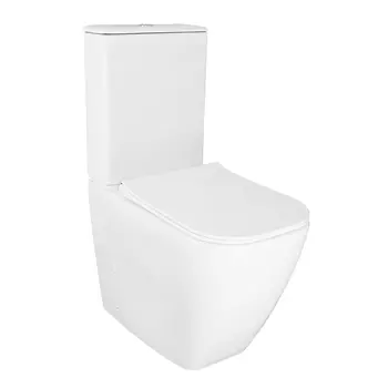 Унитаз-компакт напольный Azario Mirada AZ-1288A безободковый, с крышкой микролифт, белый