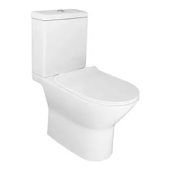 Унитаз-компакт напольный Azario Mons AZ-76004 безободковый, с крышкой микролифт, белый