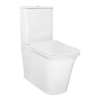 Унитаз-компакт напольный Azario Velise AZ-1222A безободковый, с крышкой микролифт, белый