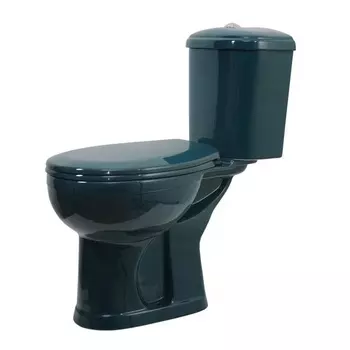 Унитаз-компакт Оскольская керамика Дора-Антивсплеск зеленый с крышкой