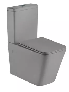 Унитаз-компакт WeltWasser WW GELBACH 001 ST MT-GR безободковый, с сиденьем микролифт, серый матовый