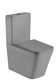 Унитаз-компакт WeltWasser WW GELBACH 011 ST MT-GR безободковый, с сиденьем микролифт, серый матовый