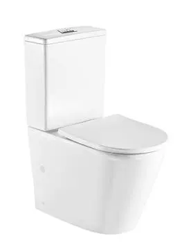 Унитаз-компакт WeltWasser WW SALZBACH 011 XL GL-WT безободковый, с сиденьем микролифт, белый глянцевый