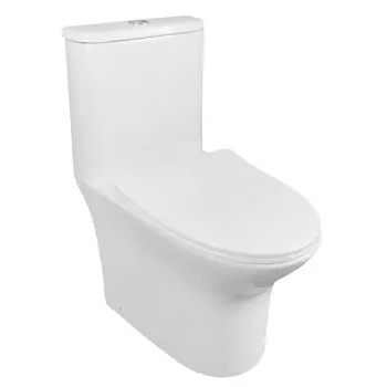 Унитаз-моноблок напольный Azario Sente AZ-8614 безободковый, с крышкой микролифт, белый