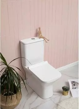 Унитаз напольный Aquanet Cube-C с крышкой