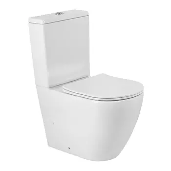 Унитаз напольный BelBagno Sfera-r BB2141CP-TOR/SC безободковый, с крышкой микролифт, белый