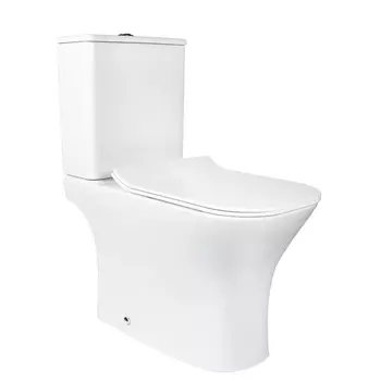 Унитаз напольный BOND Cube F07-00 безободковый, с сиденьем микролифт, белый