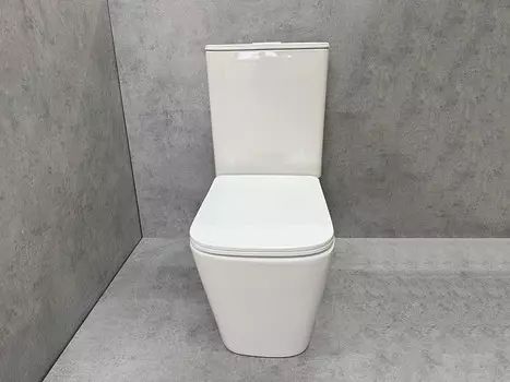 Унитаз напольный CeramaLux TR2170-1 белый глянец, с крышкой микролифт