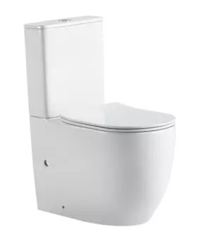 Унитаз напольный CeramaLux TR2177 белый, с крышкой микролифт