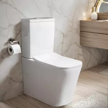 Унитаз напольный Ceruttispa Maiella CT10314 безободковый, с сиденьем микролифт, белый