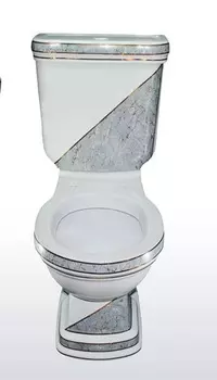 Унитаз напольный Creavit Klasik KL310.000I0 с функцией биде серый декор