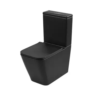 Унитаз напольный Grossman GR-4445BMS безободковый, с сиденьем микролифт, черный матовый