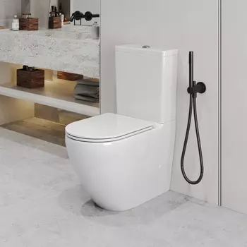 Унитаз напольный Grossman Торнадо GR-4407SQ безободковый, с сиденьем микролифт, белый