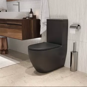 Унитаз напольный Grossman Торнадо GR-4419BMS безободковый, с сиденьем микролифт, черный матовый