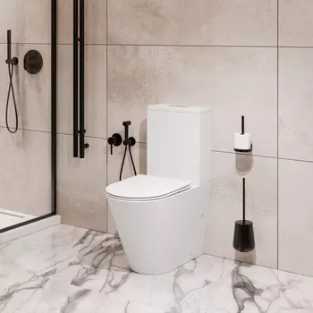 Унитаз напольный Grossman Торнадо GR-4458MSQ безободковый, с сиденьем микролифт,белый матовый