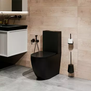 Унитаз напольный Grossman Торнадо GR-4494BMSQ безободковый, с сиденьем микролифт,черный матовый