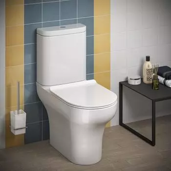 Унитаз напольный Kerama Marazzi Buongiorno BG.wc.01 безободковый с сиденьем микролифт, белый