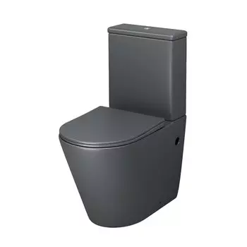 Унитаз напольный с бачком Grossman Color GR-4480GMS серый матовый, с крышкой микролифт