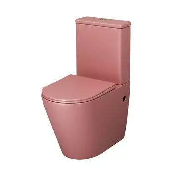 Унитаз напольный с бачком Grossman Color GR-4480PIMS розовый матовый, с крышкой микролифт