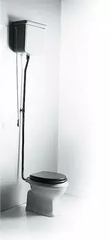 Унитаз напольный Simas Arcade AR801bi с высоким бачком, труба хром, белый