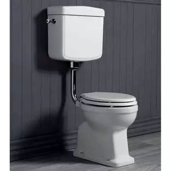 Унитаз напольный Simas Arcade LO911bi со средним бачком, с боковой ручкой хром, белый