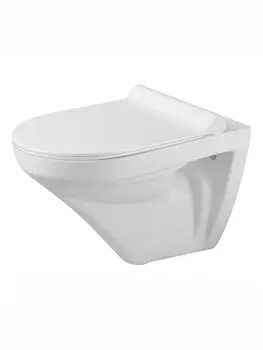 Унитаз подвесной Agger AT06100 безободковый, с сиденьем микролифт, белый