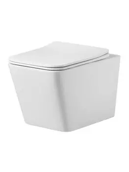 Унитаз подвесной Agger AT10150 безободковый, с сиденьем микролифт, белый