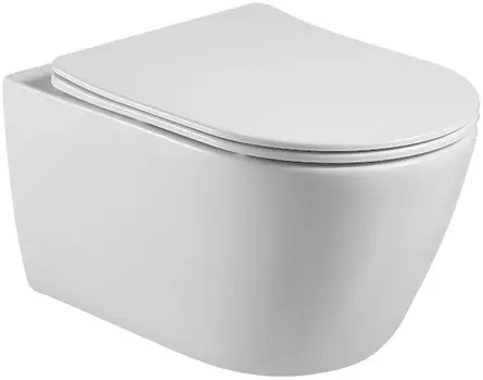 Унитаз подвесной Aquatek AQ1253W-00 с крышкой микролифт 36 см, белый