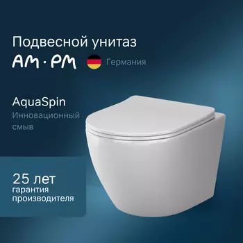 Унитаз подвесной Am.Pm Like C801900SC белый, с крышкой микролифт