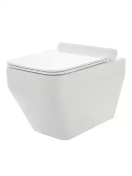 Унитаз подвесной AQUAme AQM2009 безободковый, с сиденьем микролифт, белый