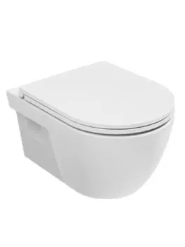 Унитаз подвесной AQUAme AQM2011 безободковый, с сиденьем микролифт, белый