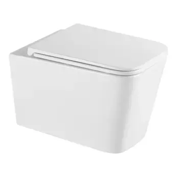 Унитаз подвесной AQUAme AQM2015PRO безободковый, с сиденьем микролифт, белый глянцевый