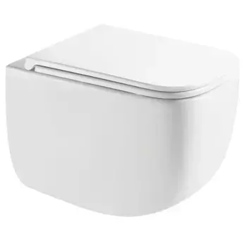 Унитаз подвесной AQUAme AQM2016PRO безободковый, с сиденьем микролифт, белый глянцевый