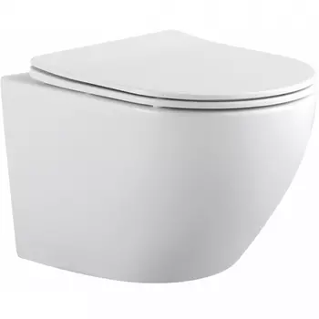 Унитаз подвесной Aquanet Cetus 2.0 W LX-1901 безободковый, с крышкой микролифт, белый