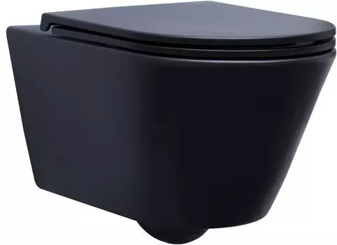 Унитаз подвесной Aquanet Lake LAKE-WB черный матовый