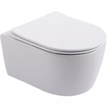 Унитаз подвесной Aquanet Smart W LX-1106 безободковый, с крышкой микролифт, белый