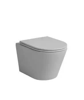 Унитаз подвесной Avimano Emotion 36 см 1000073, с крышкой микролифт, серый матовый