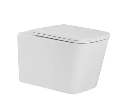 Унитаз подвесной Azario Cascad M AZ-10002 безободковый, с крышкой микролифт, белый