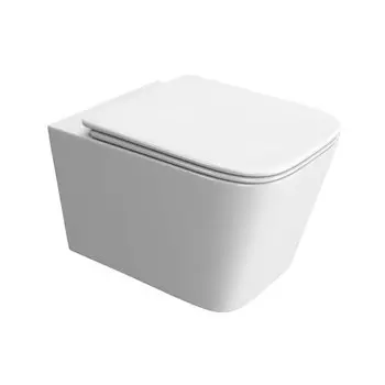 Унитаз подвесной BelBagno Due BB5171CH-TOR/SC безободковый, с крышкой микролифт, белый